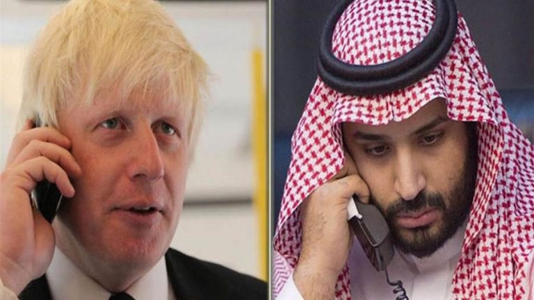 محمد بن سلمان وبوريس جونسون يبحثان تنسيق الجهود لتوفير لقاح “كورونا”