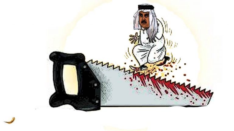 السياسات القطرية الارهابية لم يطرأ عليها أي تغيير (كاريكاتير)
