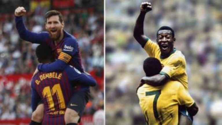 ميسي يعادل الرقم القياسي للأسطورة البرازيلي بيليه