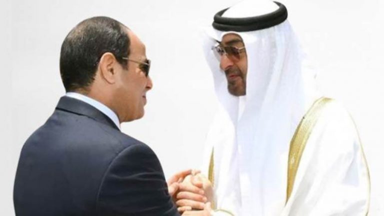 مباحثات ثنائية بين السيسي وولي عهد أبو ظبي بقصر الاتحادية