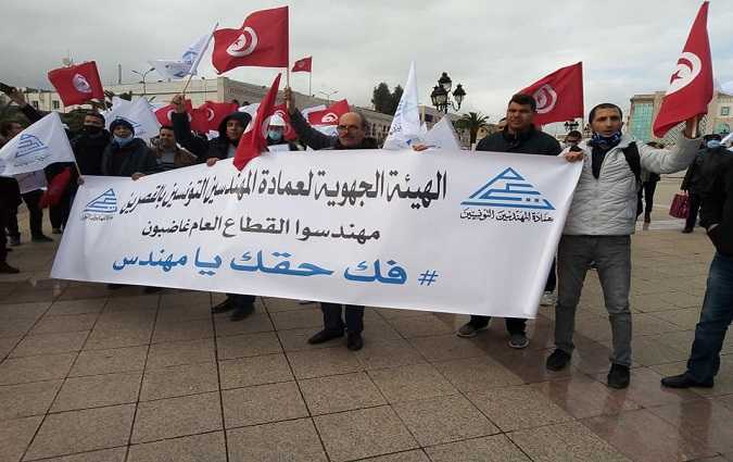 ساحة الحكومة بالقصبة- انطلاق يوم غضب المهندسين