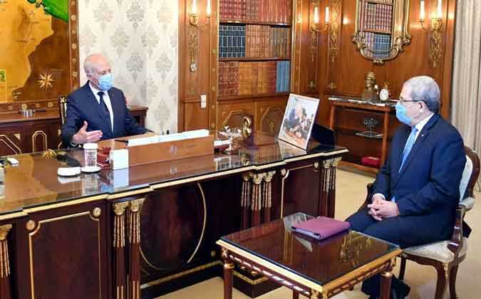 القمة الفرنكفونية محور لقاء رئيس الجمهورية قيس سعيد بوزير الشؤون الخارجية عثمان الجرندي