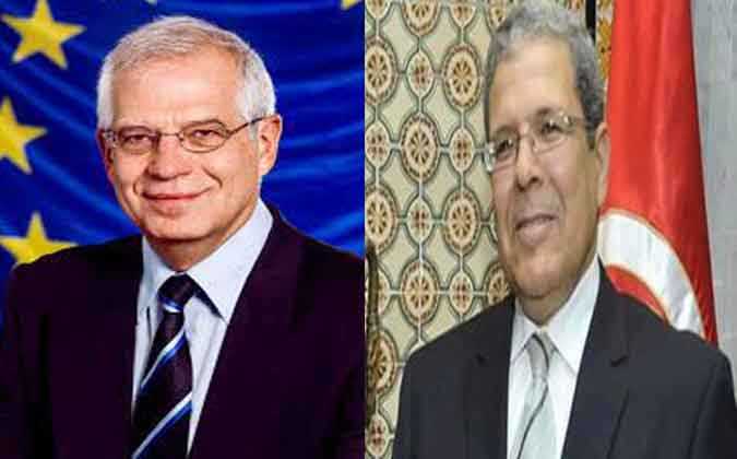 وزير الشؤون الخارحية عثمان الجرندي يدعو  الممثّل السامي للشؤون الخارجية وسياسة الأمن بالاتحاد الأوروبي لزيارة تونس