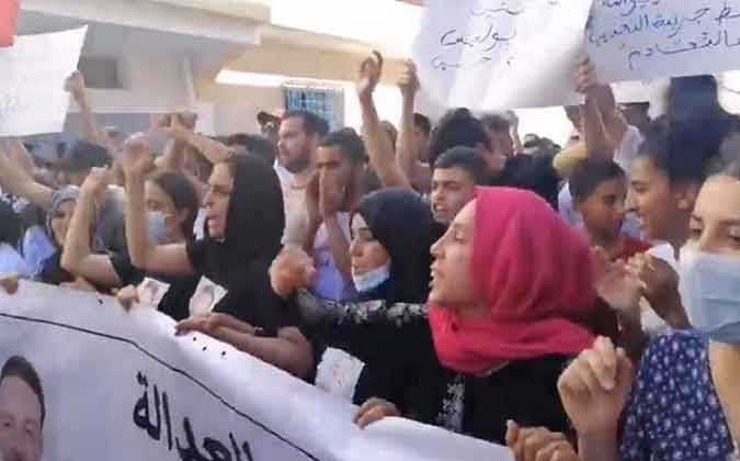 اهالي السيجومي يتظاهرون ضد العنف البوليسي