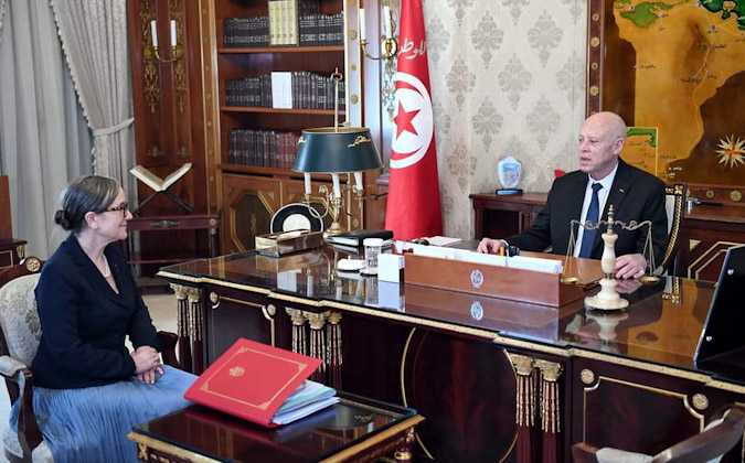 قيس سعيد يلتقي نجلاء بودن بخصوص البرنامج الوطني للاصلاحات