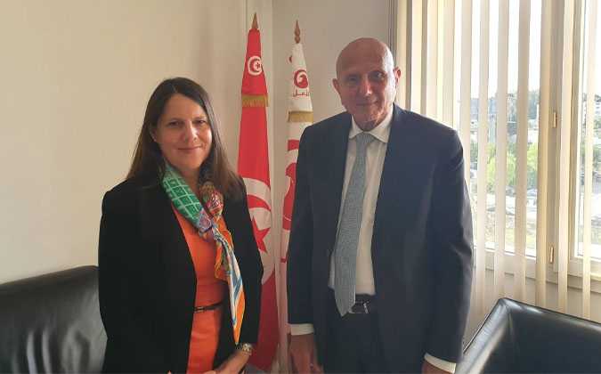 أحمد نجيب الشابي يلتقي القائمة بأعمال سفارة الولايات المتحدة الأمريكية