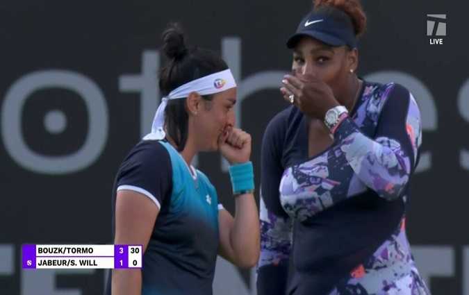 أنس جابر وسيرينا ويليامز تتأهلان إلى ربع نهائي دورة إيستبورن