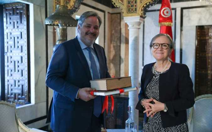 بمناسبة انتهاء مهامه: نجلاء بودن تلتقي سفير بلجيكيا