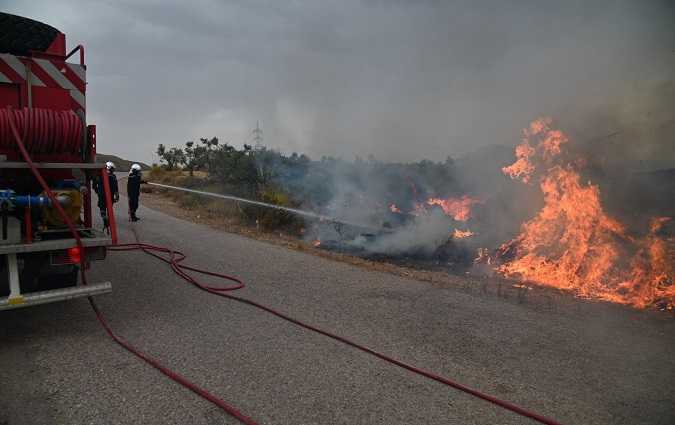 إطفاء حريق بمساحة ثلاثة هكتارات بجبل بازينة الجباس بسيدي ثابت (الحماية المدنية)