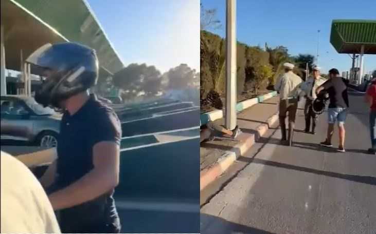 انزلاق دراجات نارية بالطريق السيارة :  توضحيات  الإدارة العامة للحرس الوطني