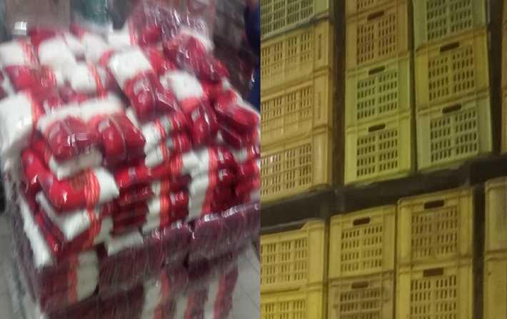 حجز 40 طنا من مادة البطاطا و ضبط  1000 كلغ من السكر المدعم المعلب ومواد أخرى
