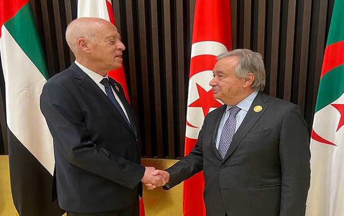 في لقائه بالأمين العام لمنظمة الأمم المتحدة : سعيد يؤكّد على توحيد الأمم من أجل بناء تاريخ جديد للإنسانية جمعاء