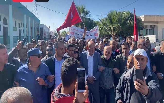 حبهة الخلاص تنظم مسيرة بشوارع الرقاب لاسقاط الانقلاب