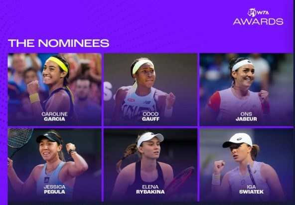 أنس جابر من بين  المرشحات لنيل جائزة رابطة لاعبات التنس المحترفات (WTA Awards 2022)
